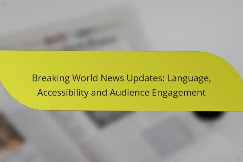 Breaking World News Updates: Language, Accessibility and Audience Engagement