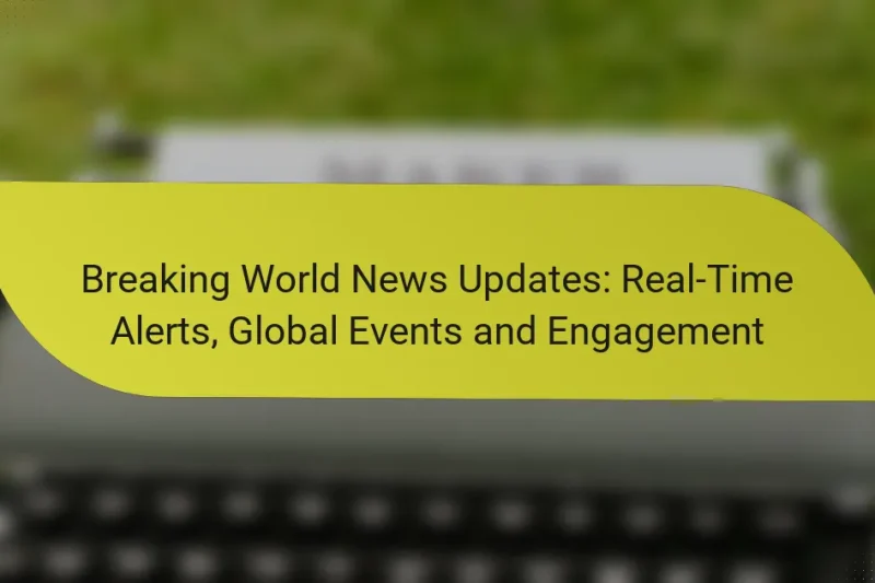 Breaking World News Updates: Real-Time Alerts, Global Events and Engagement