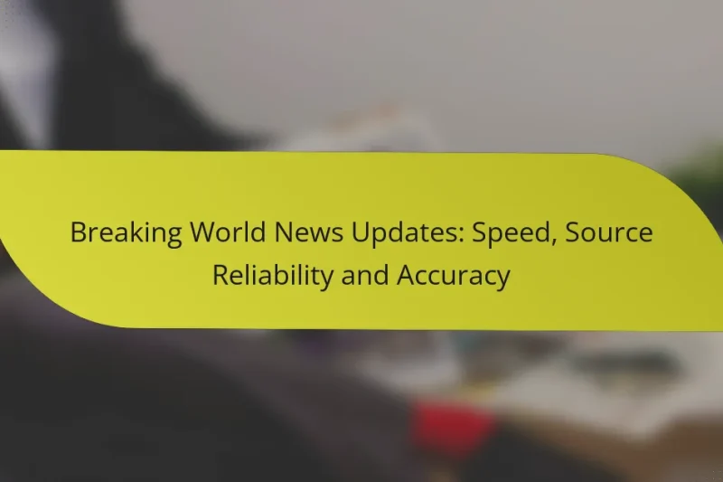 Breaking World News Updates: Speed, Source Reliability and Accuracy
