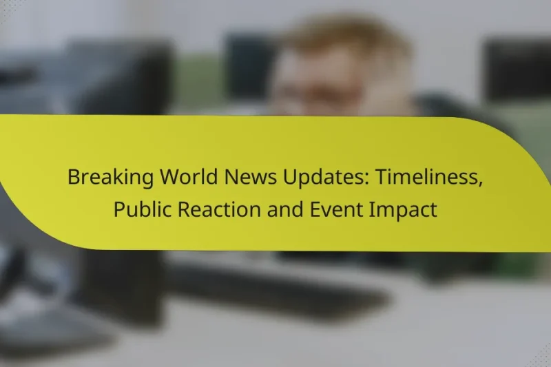 Breaking World News Updates: Timeliness, Public Reaction and Event Impact