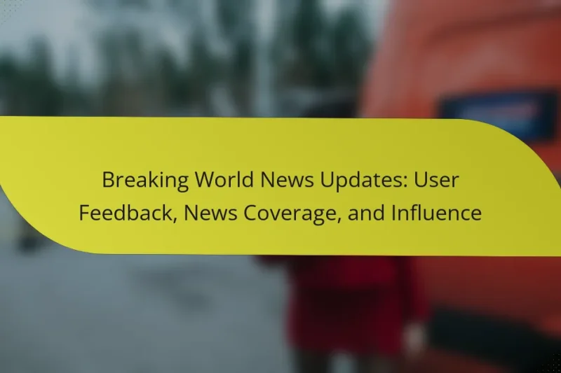 Breaking World News Updates: User Feedback, News Coverage, and Influence