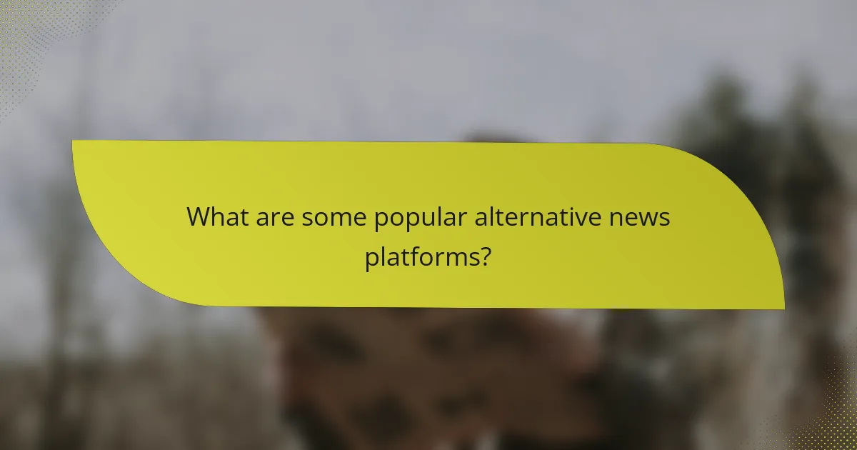 What are some popular alternative news platforms?